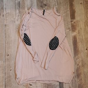 Bellamie tunic shirt with cute elbow patches